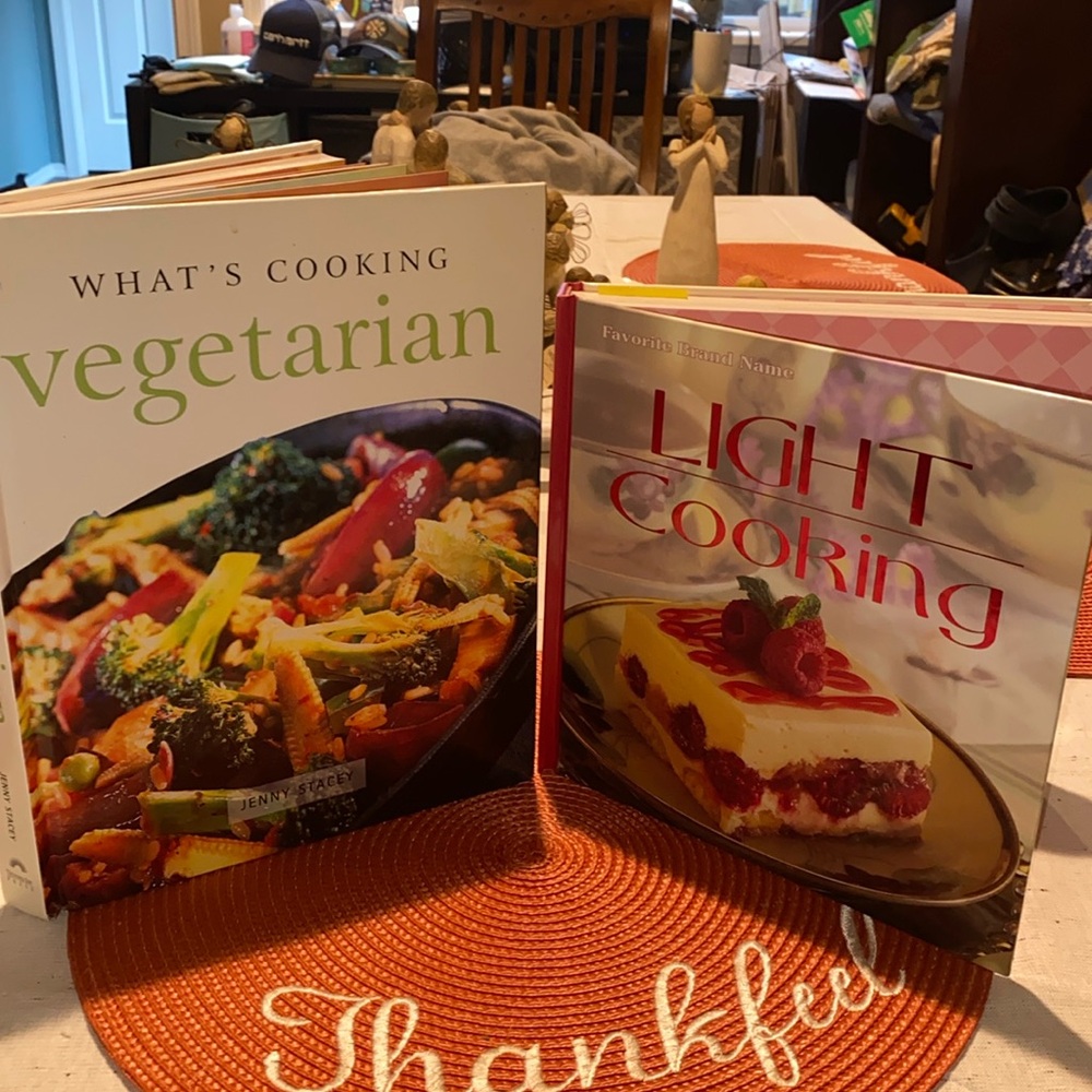 Vegetarian (What's Cooking) Hardcover 1999 & Light Cooking Hardcover 2002